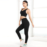 Conjunto de 4 piezas: top mangas largas + top sin mangas + calza + short.