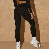 Conjunto de 4 piezas: top mangas largas + top sin mangas + calza + short.